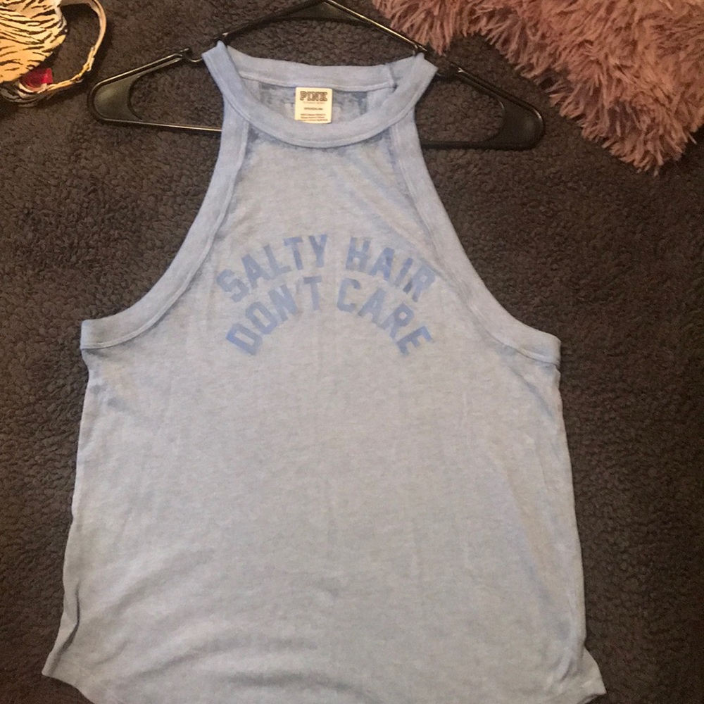 Pink “razor back tank”